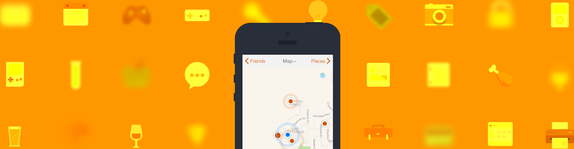 Follow Location-Based Social Networking App Screenshot